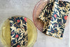 Gooseberry dinner cloth napkins set of 4 in 100% cotton with navy and pink design by Dot and Army