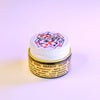 Makeup eraser with a colorful label on a white background
