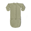 Beige baby onesie with buttons on a transparent background