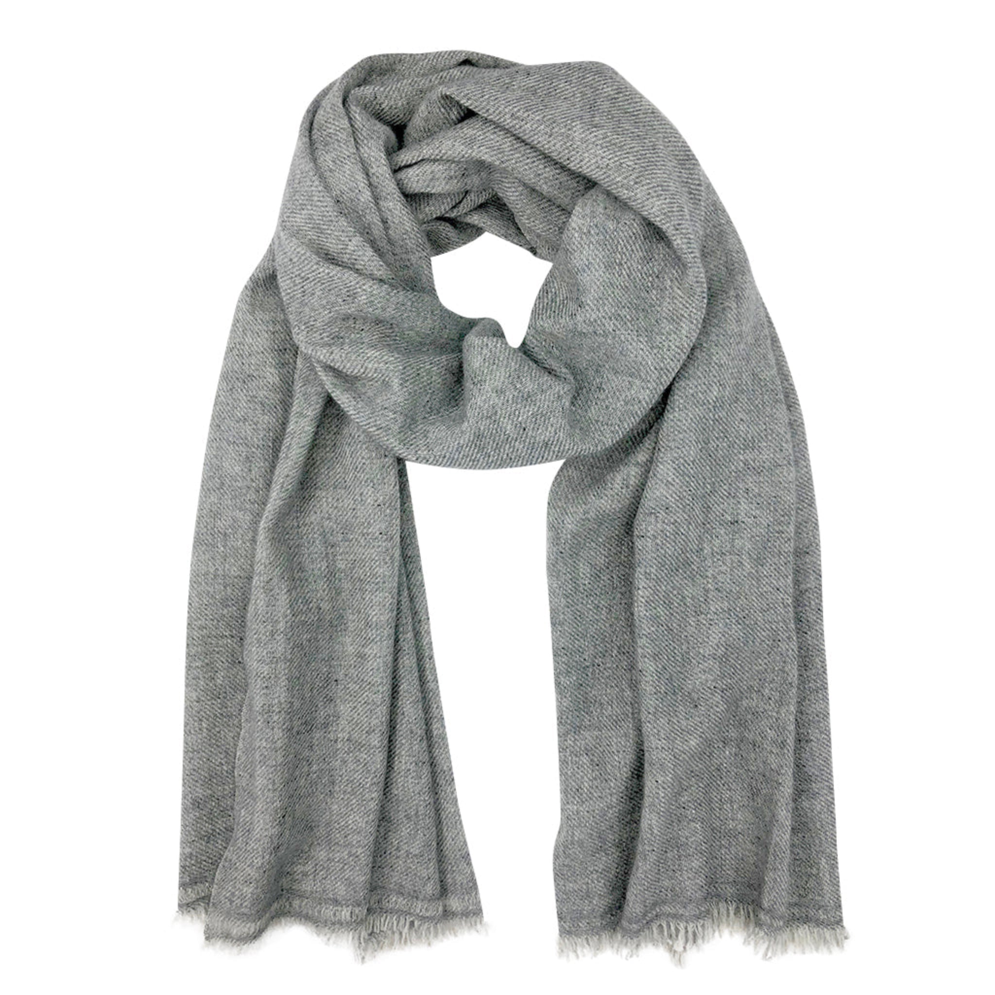 Gray scarf on a white background