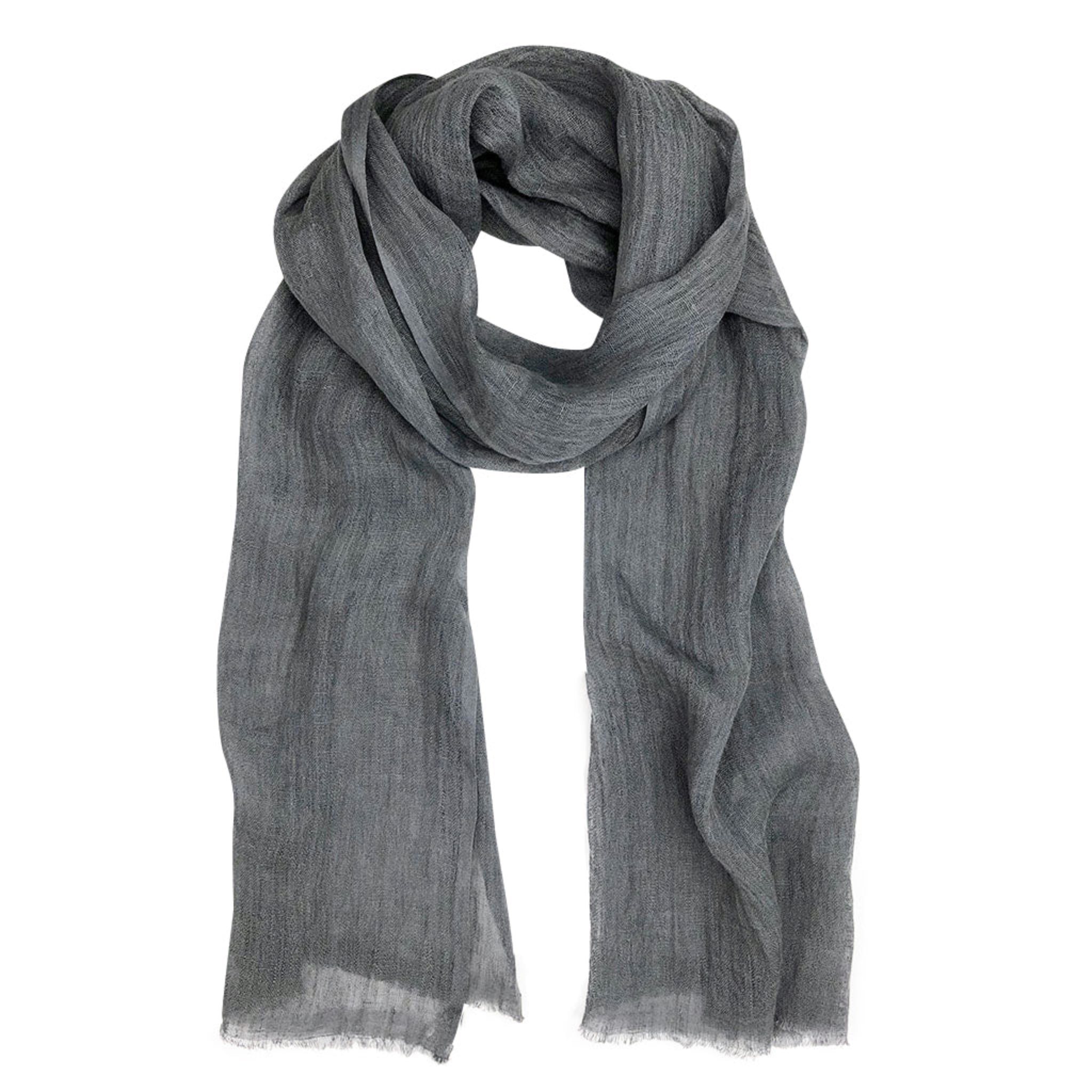Gray scarf on a white background