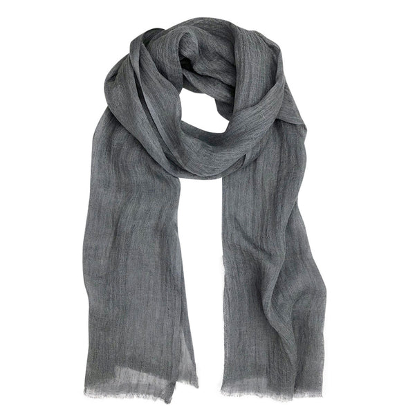 Gray scarf on a white background