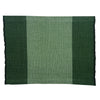 Green fabric swatch with a gradient from dark to light green on a white background