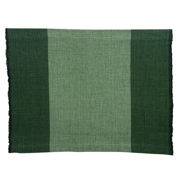Green fabric swatch with a gradient from dark to light green on a white background