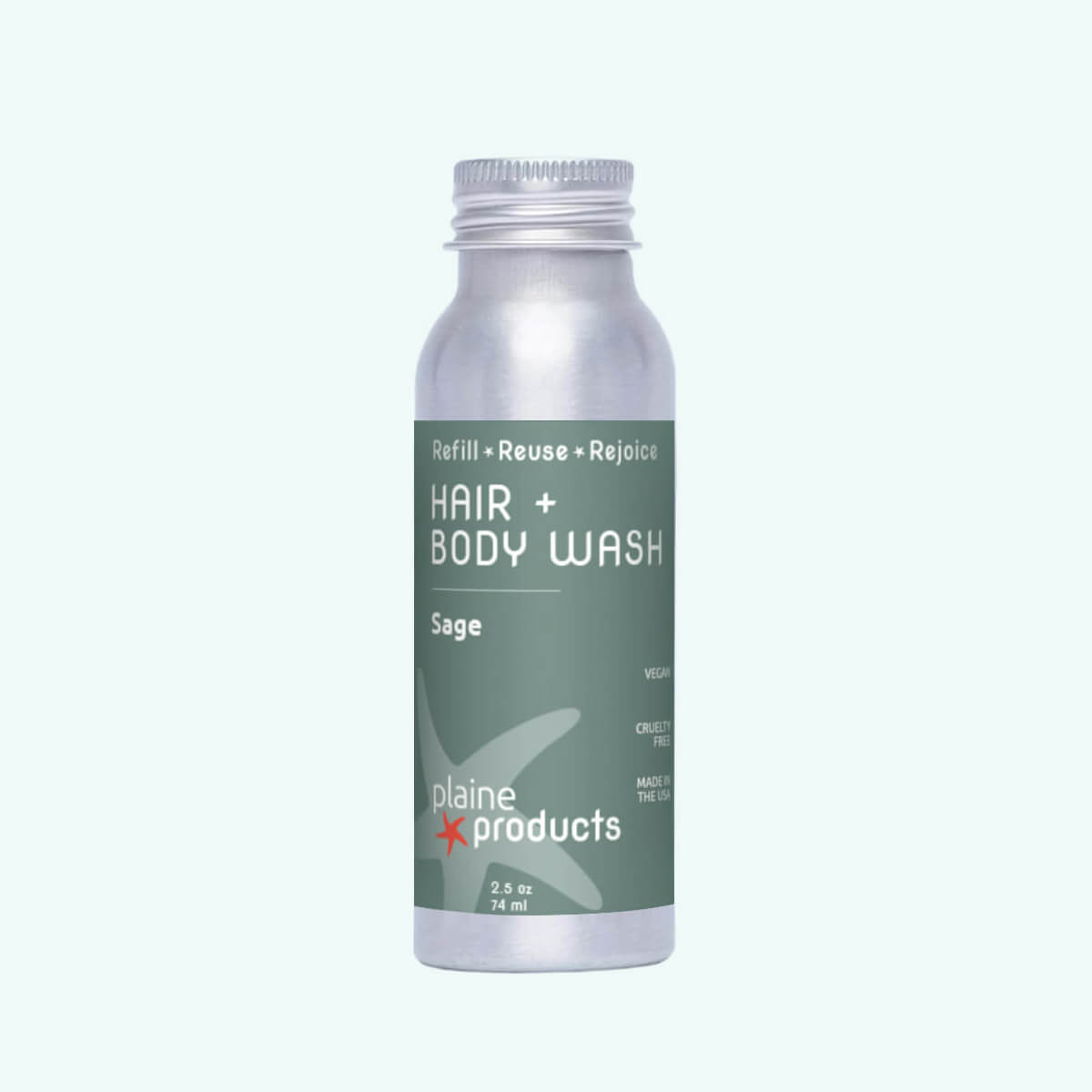 Plaine Products 2-in-1 Hair & Body Wash | Eco-Friendly Refillable