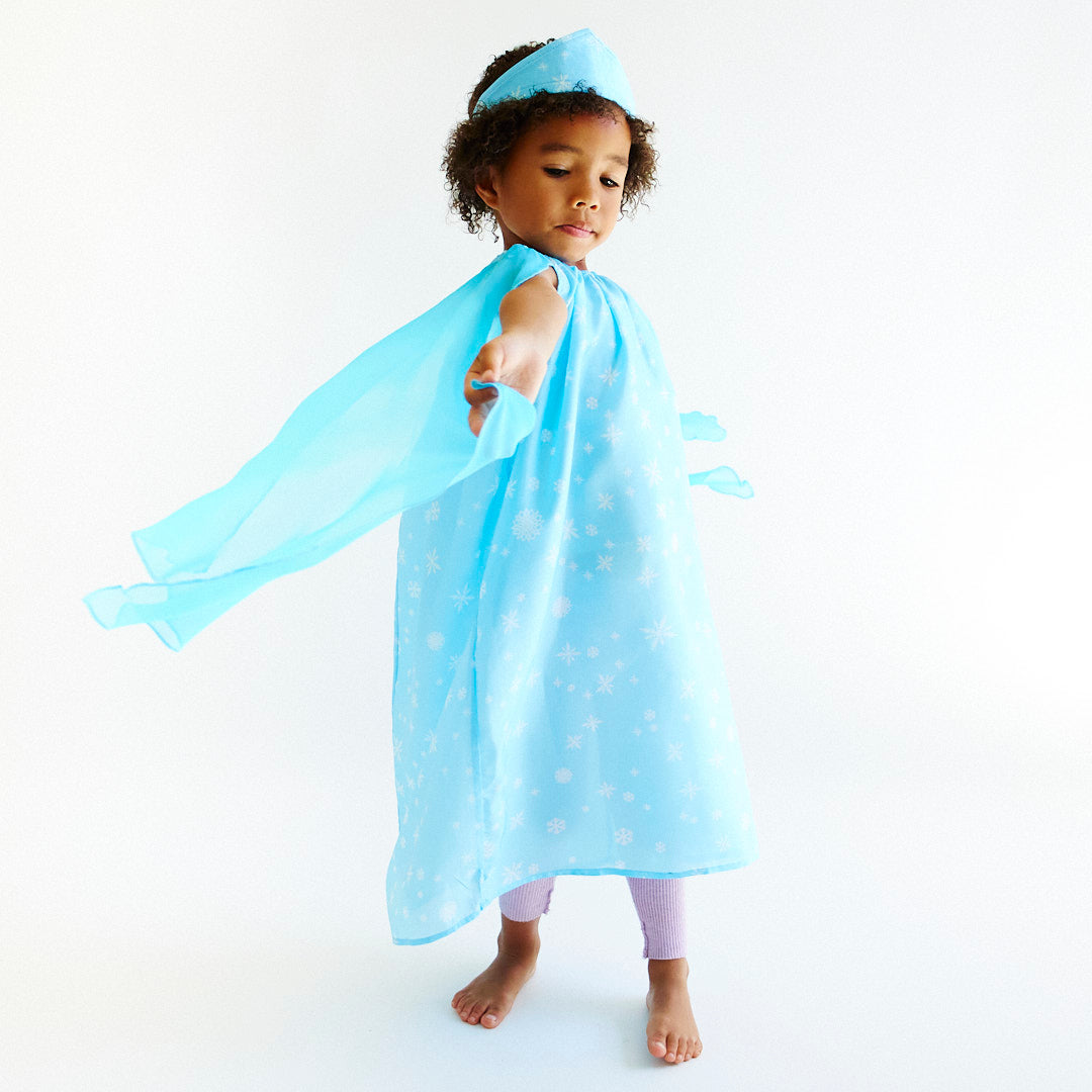 Transform your child into a mesmerizing Snow Queen with our enchanting costume set. Perfect for dress-up, Halloween, and imaginative play, this costume is crafted with high-quality materials for comfort and durability.