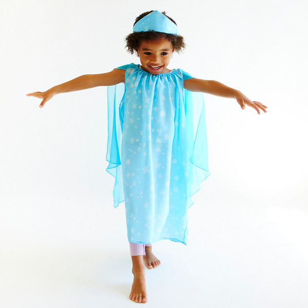 Transform your child into a mesmerizing Snow Queen with our enchanting costume set. Perfect for dress-up, Halloween, and imaginative play, this costume is crafted with high-quality materials for comfort and durability.