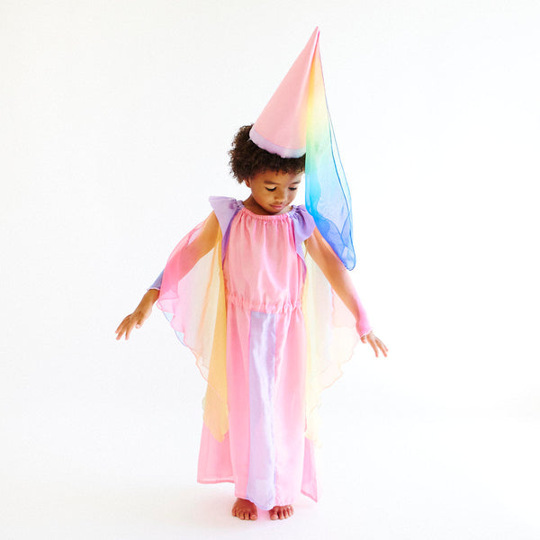 Unleash your child's inner princess with our enchanting Pink Princess Costume. Crafted from pure silk, this versatile set is perfect for dress-up, Halloween, and creating magical memories.