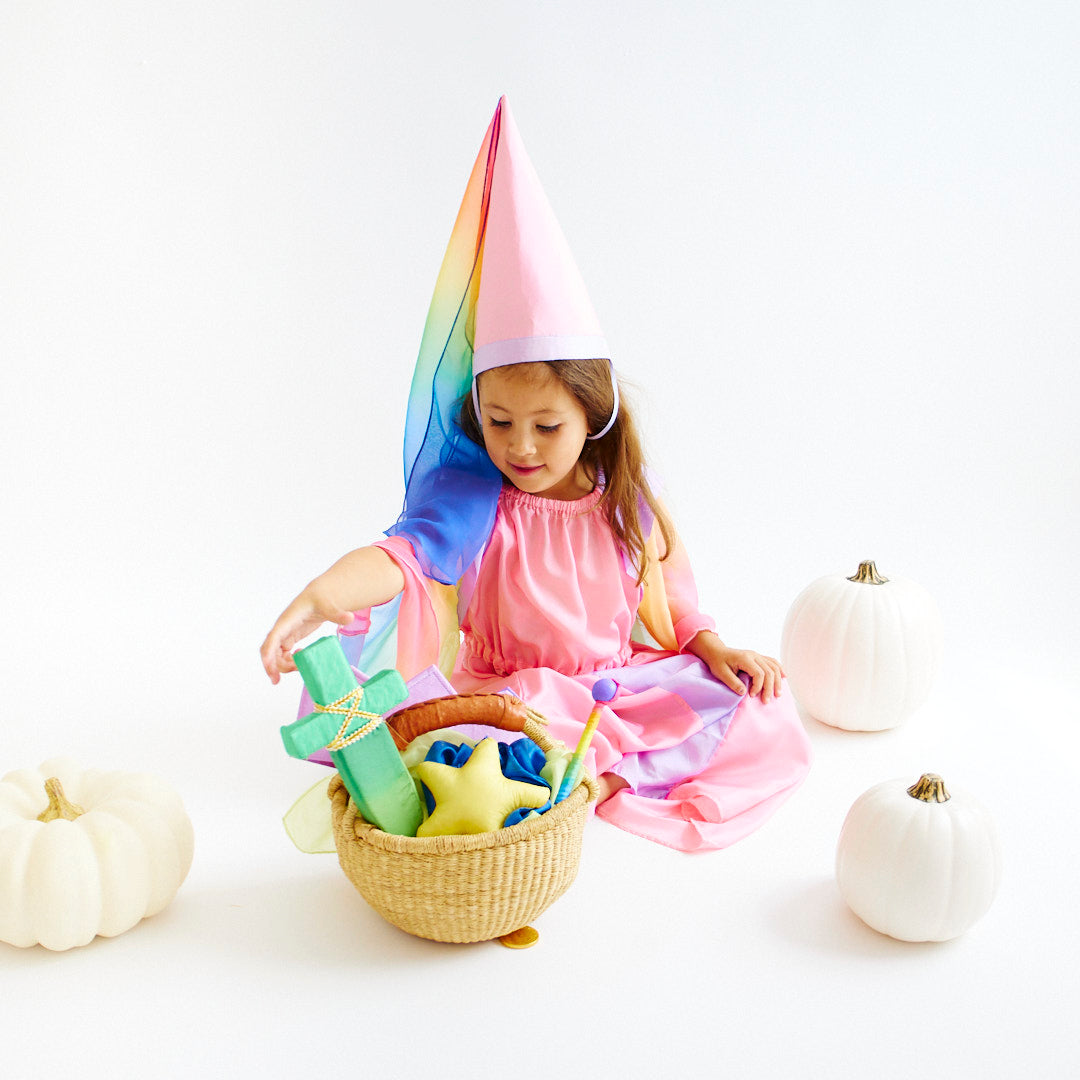 Unleash your child's inner princess with our enchanting Pink Princess Costume. Crafted from pure silk, this versatile set is perfect for dress-up, Halloween, and creating magical memories.