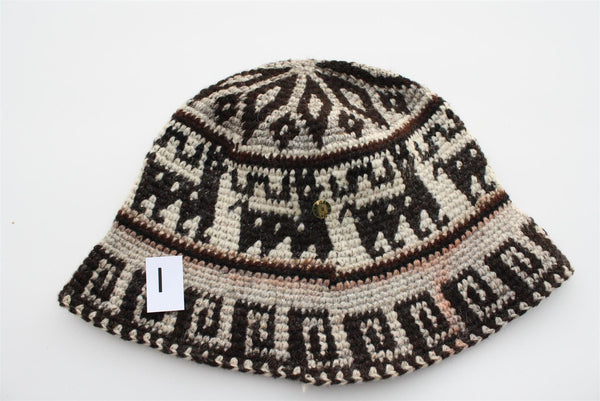 Hand Crochet Roll Up Rustic Alpaca Hat