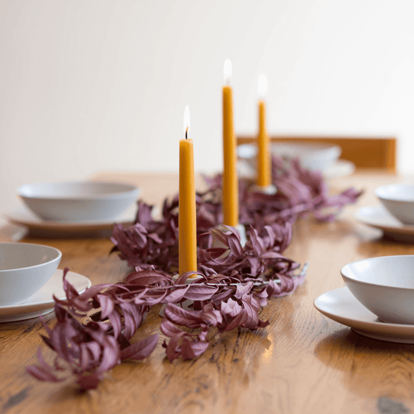 Hand-Dipped Beeswax Taper Candles – 100% Pure Beeswax, 1 Pair