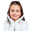 Remedywear TENCEL and zinc eczema gloves for kids laid flat showing full hand coverage for eczema treatment
