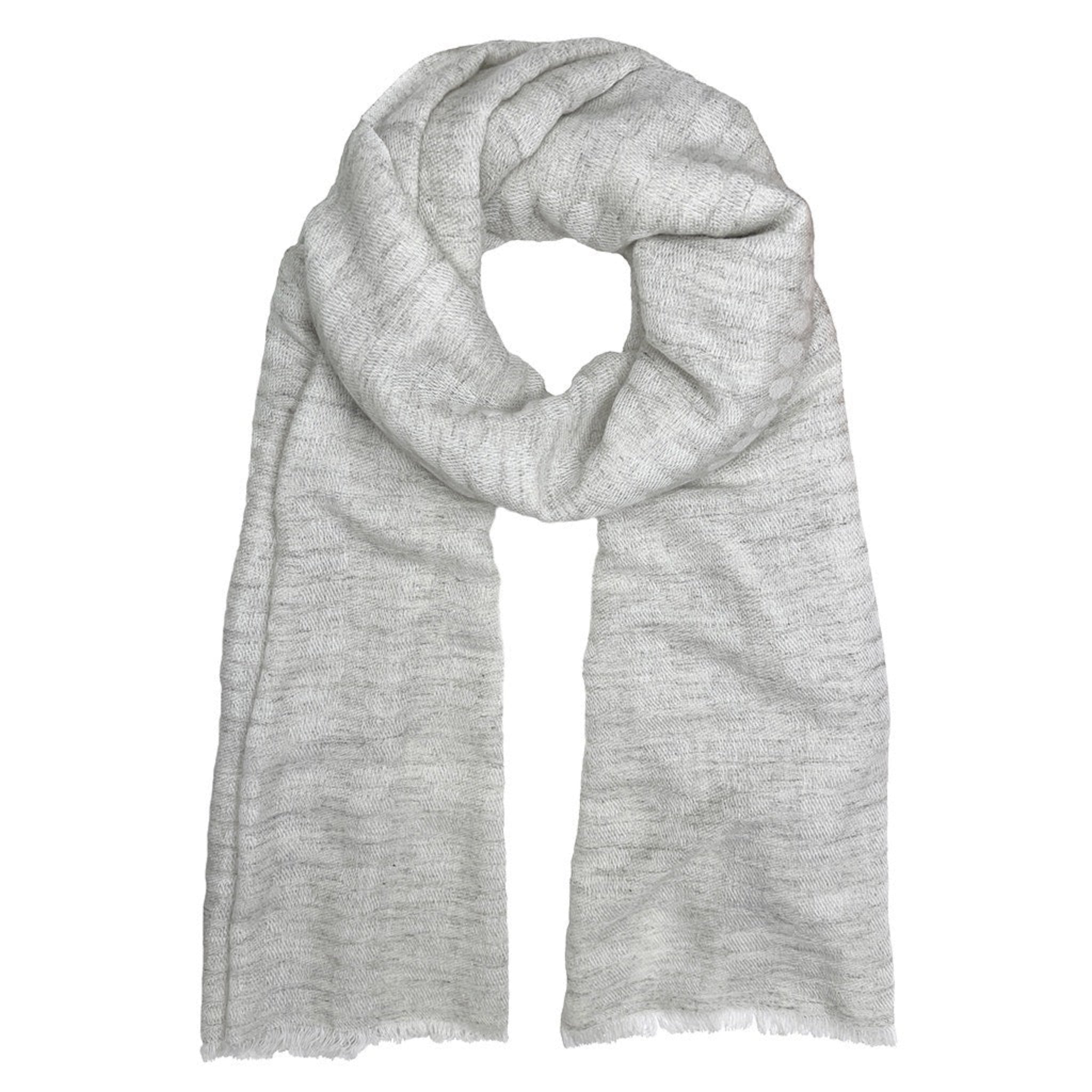 Gray wool scarf on a white background
