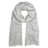 Gray wool scarf on a white background