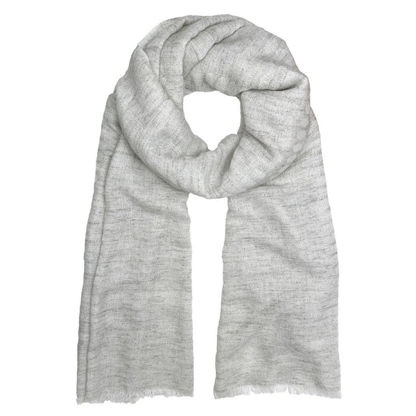 Gray wool scarf on a white background