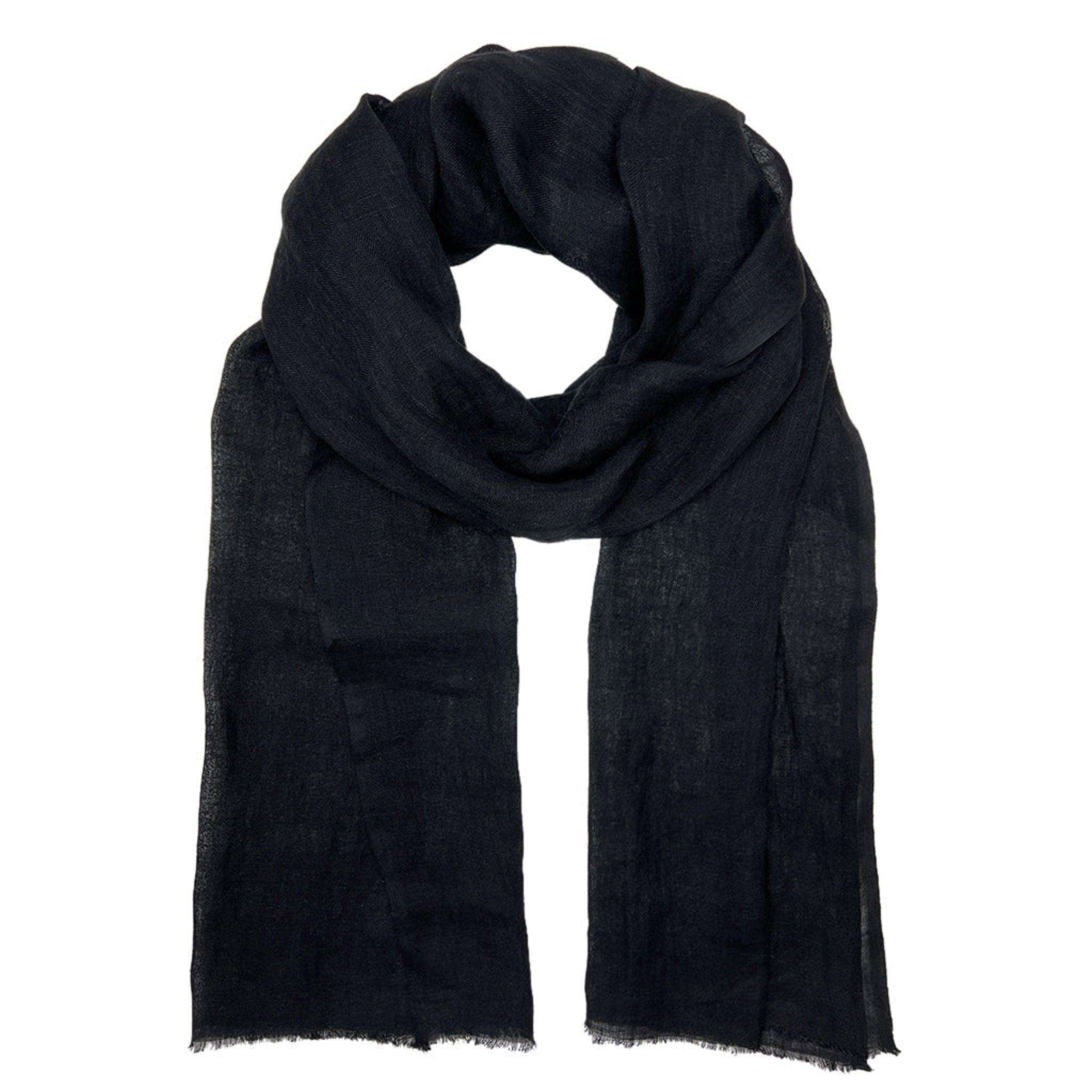 Black scarf on a white background