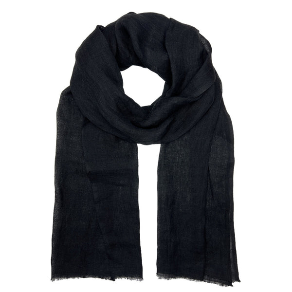Black scarf on a white background