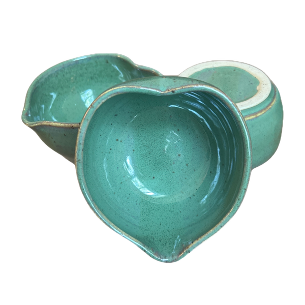 Handcrafted heart-shaped matcha bowl for whisking matcha