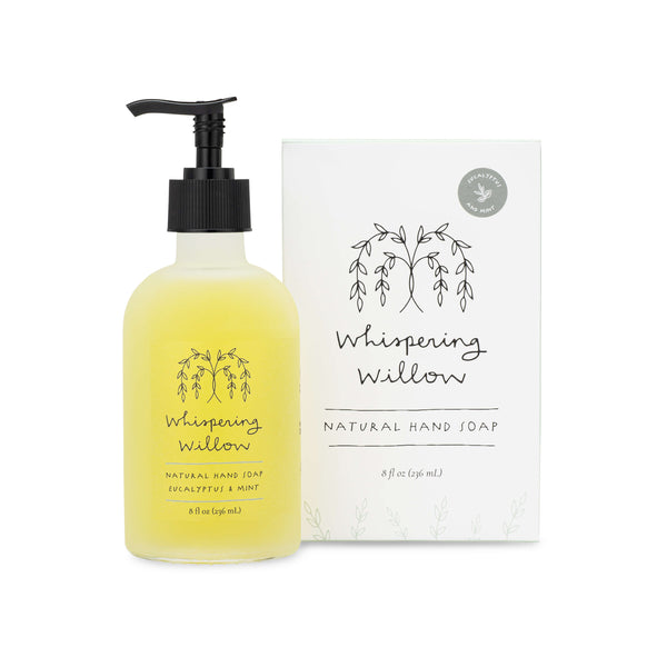 Rejuvenate & Refine: Eucalyptus & Mint Natural Hand Soap (8oz) in a Glass Bottle