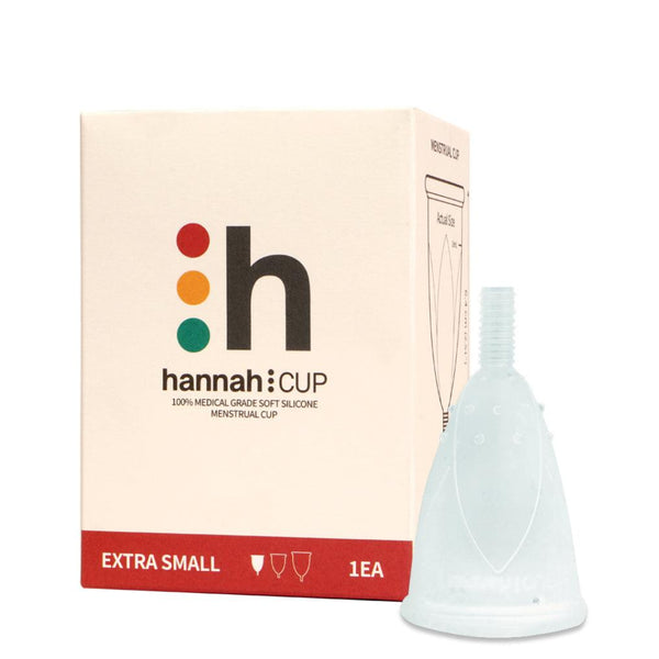 hannahCUP XS reusable menstrual cup in medical grade soft silicone by The Brand hannah
