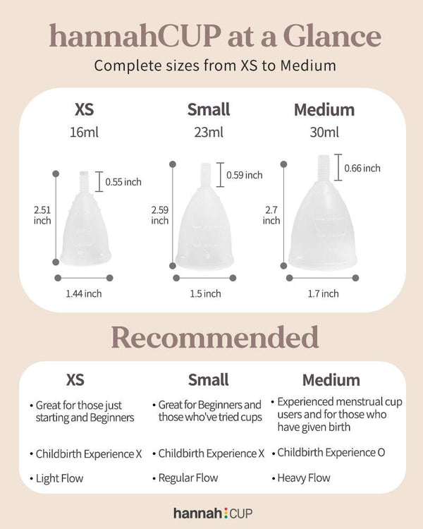 hannahCUP XS – Reusable Menstrual Cup in Medical Grade Silicone