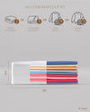 Hayden Hill double extra large organic cotton storage bag with dimensions shown in inches
