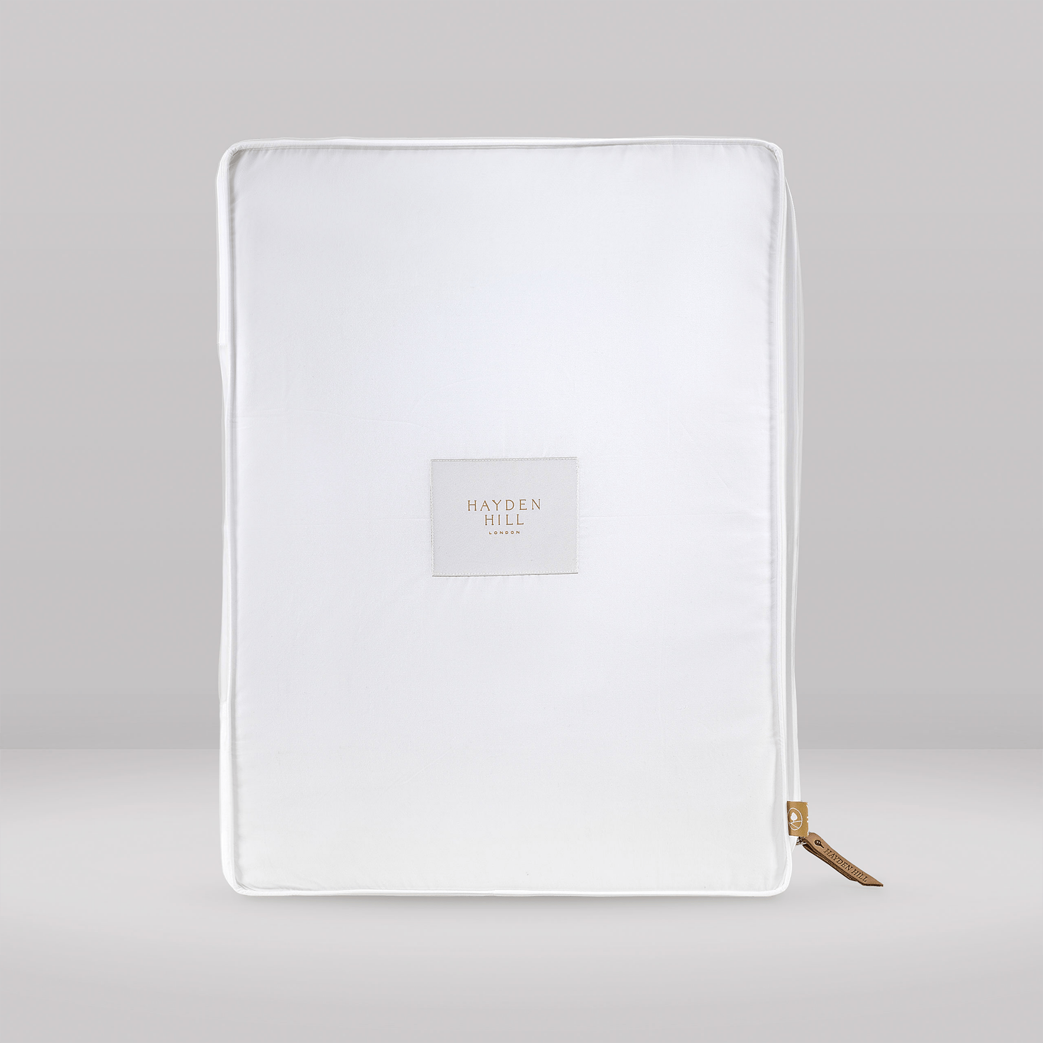 White notebook with 'Hayden Hill' branding on a gray background