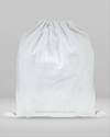 White drawstring bag with 'Protect What You Love' text on a light gray background