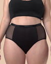 hannahSENSE High Waist period underwear in black – heavy flow organic cotton