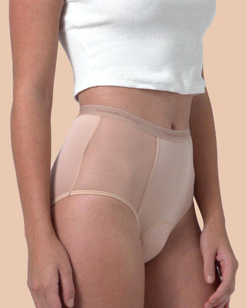 hannahSENSE High Waist period underwear with reusable storage pouch included
