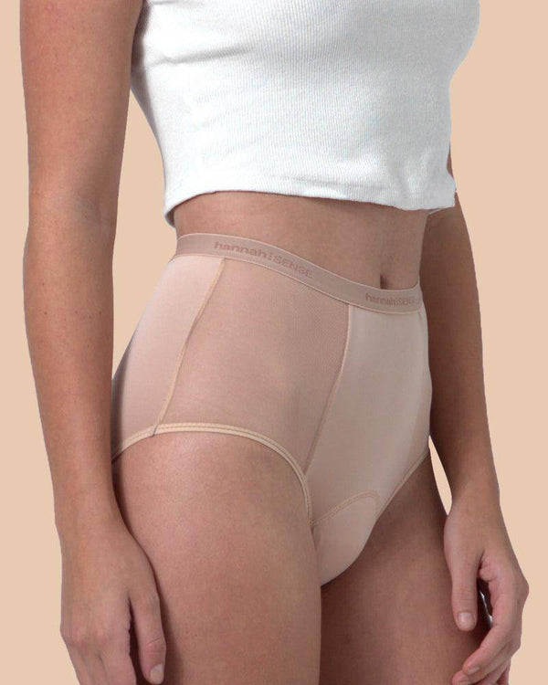 hannahSENSE High Waist period underwear with reusable storage pouch included