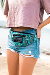 Hip Pack fanny pack handmade in India from recycled rice bag fabric