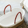 Plum + Sparrow hooded Moses basket liner in 100% cotton for newborns