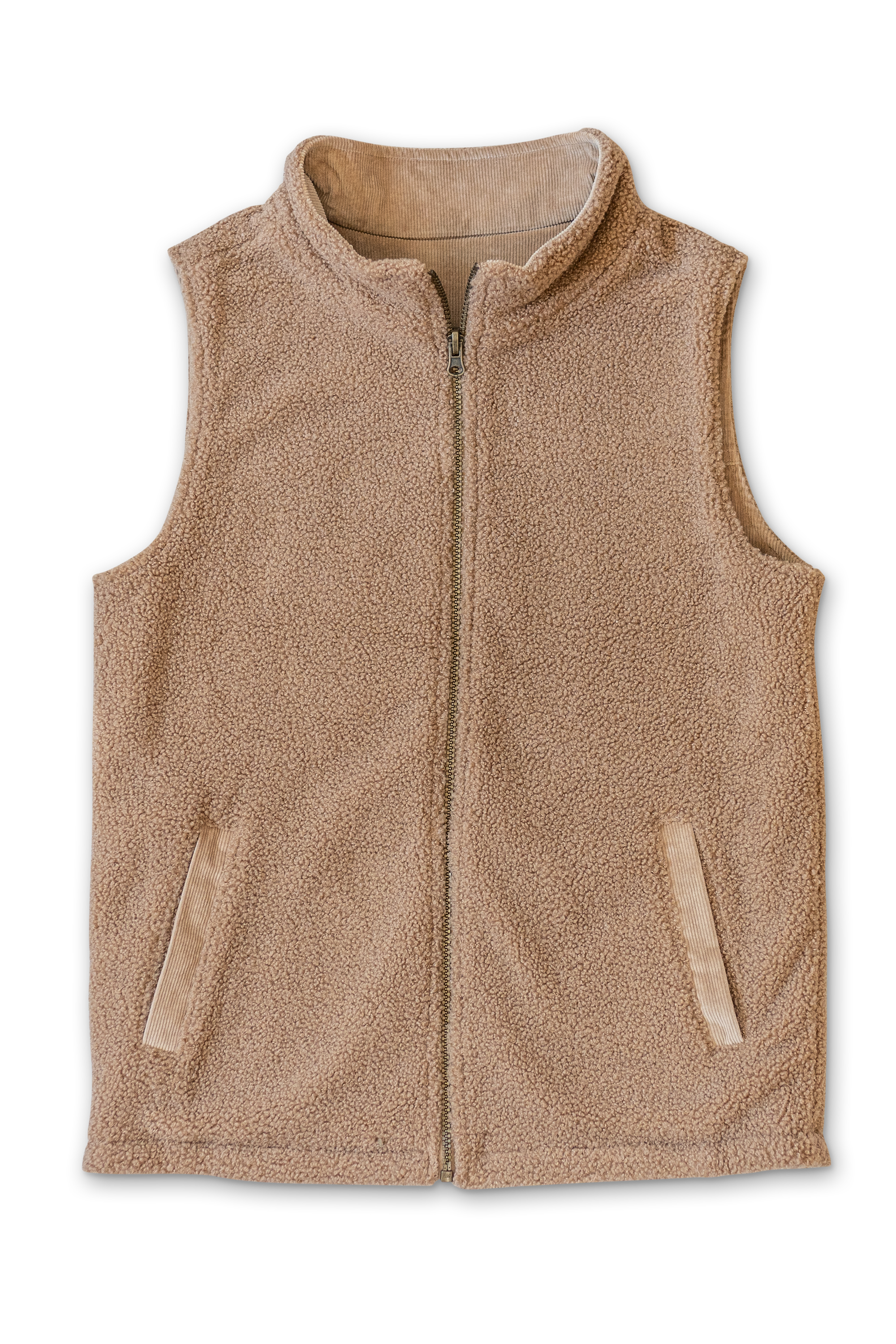 ADULT SHERPA/CORDUROY REVERSIBLE VEST | CHAMPIGNON