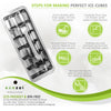 Ecozoi vintage-style stainless steel ice tray with easy release handle — food-grade 18/8 steel