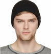 Iditarod 100% baby alpaca beanie hat in black with fleece lining