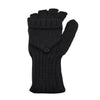 Black fingerless gloves on a white background