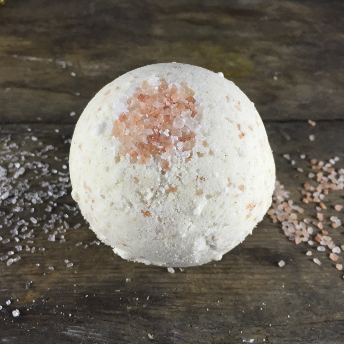 Large organic psoriasis and eczema bath bomb with coconut oil, kukui nut oil, and Himalayan pink salt by Butter Me Up Organics