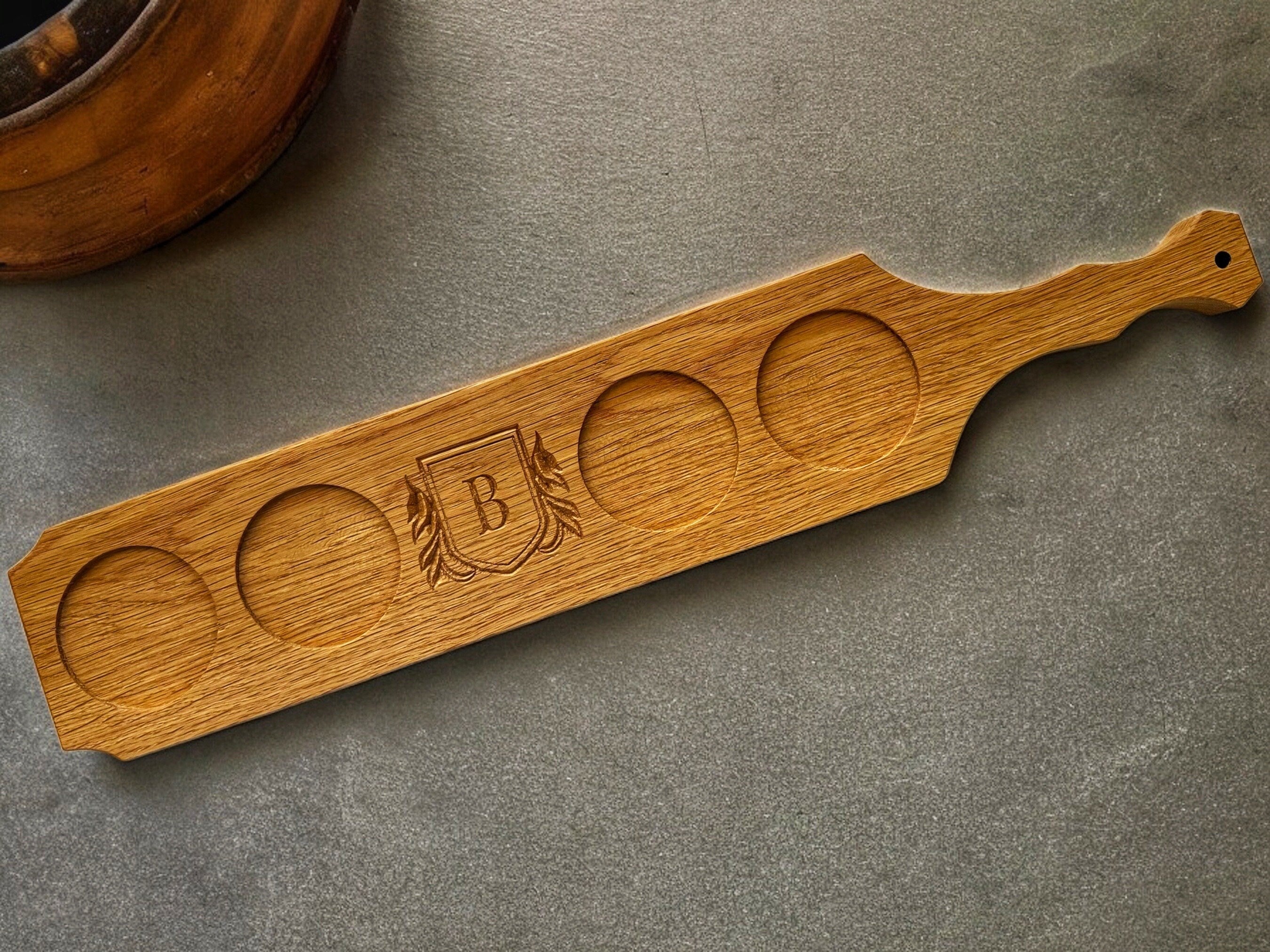 Bourbon Flight Board with Custom Engraving