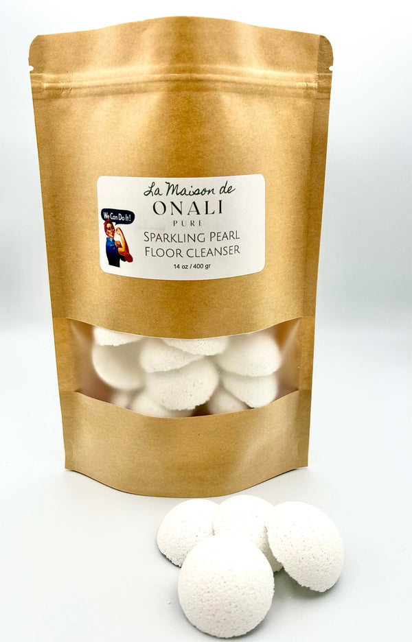 Zero-waste floor cleaner made easy! Effervescent pearls, powerful, natural, 5 ingredients. No plastic, no harsh chemicals, just sparkling floors & a happy planet. Shop now & clean green! ✨