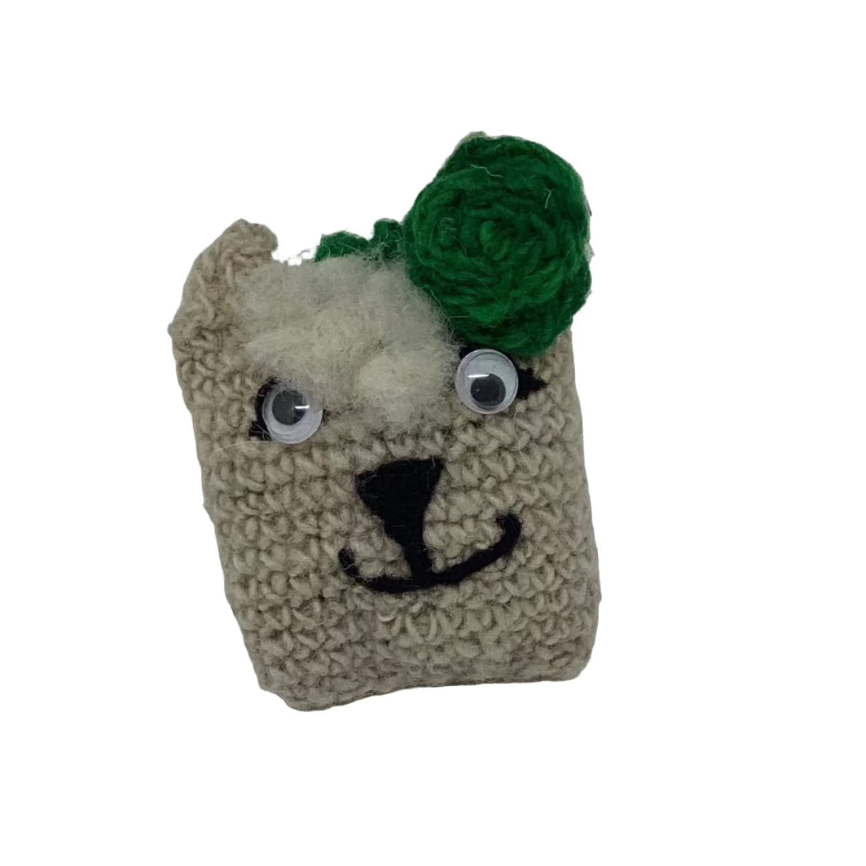 Llama wool ornament hanging as a Christmas tree decoration — fair trade and ethically made