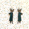 Fox Lady Earrings: Eco-friendly, recycled wood, handmade in USA. Show your fox love! Shop now!