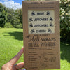 Set of Buzz Words food labels showing Fruit, Vegetable, Leftovers, Avocado, Don't Eat!, Cheese, and Sandwich icons