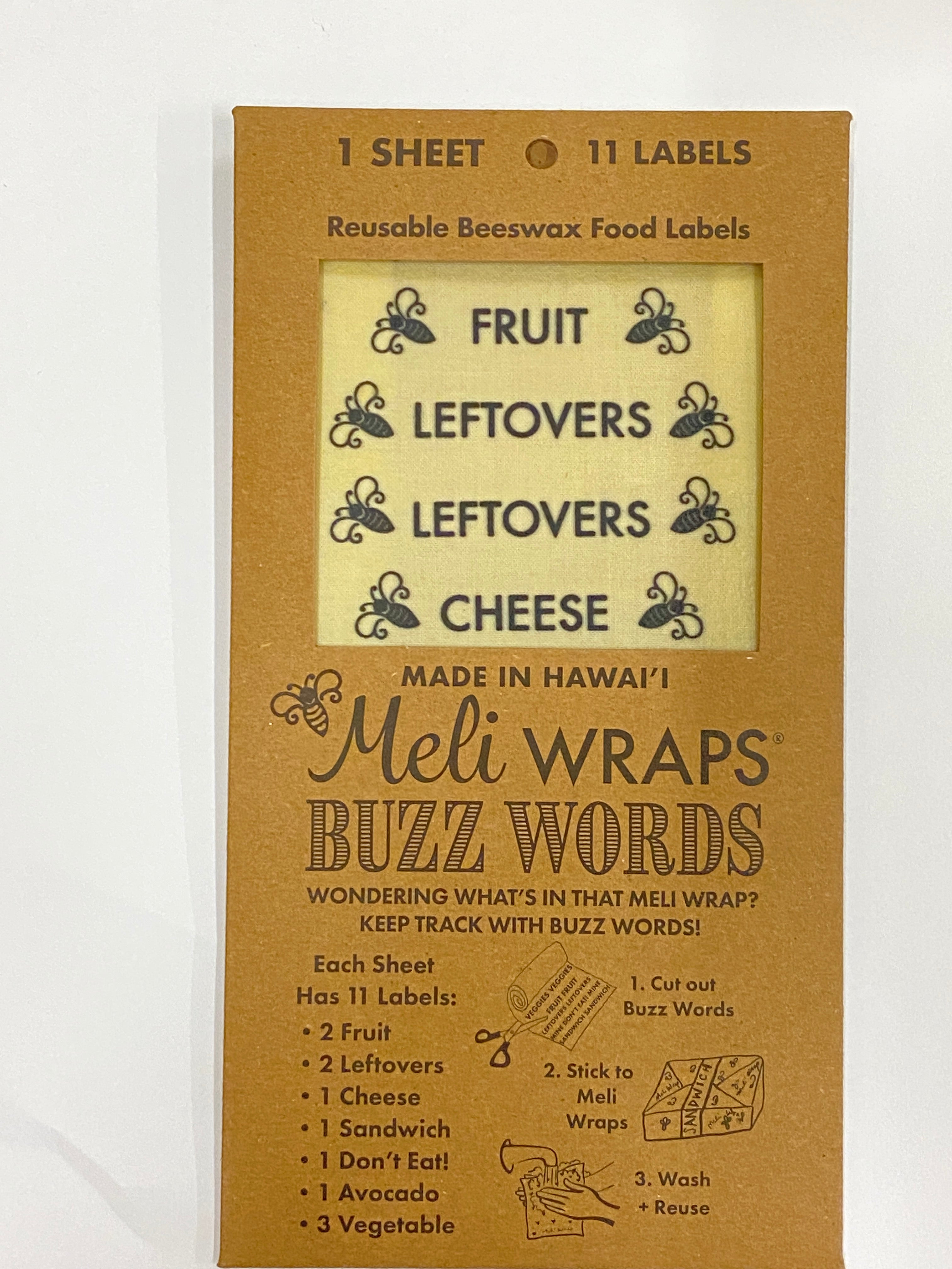 Beeswax food labels packaging with text and illustrations on a white background
