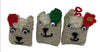 Handcrafted organic wool llama face ornament made by women artisans of the Refugio Rafael community