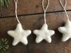 Needle-felted wool star ornaments from House of Moss, set of 5
