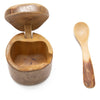 Add a touch of rustic charm to your kitchen with our eco-friendly Mini Salt Box and Spoon Set. Made from reclaimed coffee roots and featuring a unique design, this set is both functional and sustainable. Order yours today!