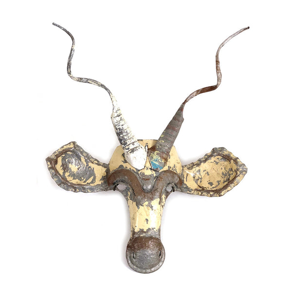 Kudu Animal Mask - Recycled Metal Wall Art