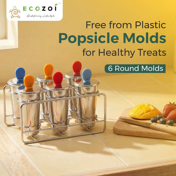 Stainless Steel Popsicle Molds with Reusable Steel Sticks | Plastic-Free, BPA-Free