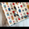 Set of four beetle print 100% cotton cloth napkins by Dot and Army